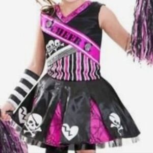 Kids Skull Cheerleader Costume - Size 4-6 Great Condition